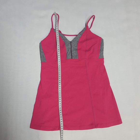 Lululemon Women's 6 Tank Top Sweetheart Pink Gray Strappy back - Picture 4 of 5